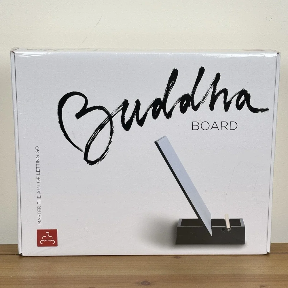 NEW The Original BUDDHA BOARD Art Set Water Painting Bamboo Brush Stand Let Go